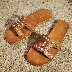 Bamboo Studded Sandals